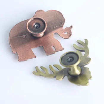 European Stil Retro model Animal mobilier mâner de ușă alamă antic Elefant, cap de cerb, caracatiță sertar dulap buton mâner