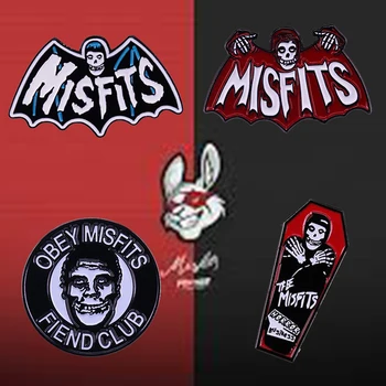 Mistfit Brosa Trupa De Muzica Rock Insigna Cofin Fiendclub Email Pin Gotic Bat Accesoriu