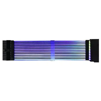 Neon RGB PSU Linie 24Pin+8pini Putere Extensie Cablu Adaptor pentru PC Desktop Caz de Iluminat cu Eficiență de Hardware Display Depozit