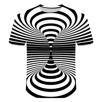 Hypnose T-shirt heren kleurrijk T-shirt hiphop tricou grappig tricou duizeligheid 3d t-shirt gotic heren 2019 zomer sus