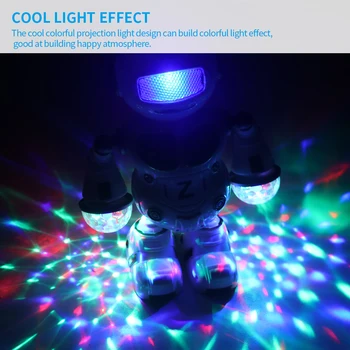 De mers pe jos de Acțiune Figura Jucării Copil LED Intermitent Dans Acțiune Robot de Jucărie Copil Inteligent Spațiu Electronic cu Baterii Dans Robot