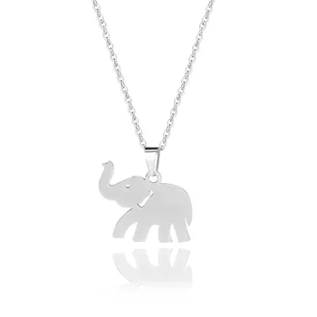 2021 Nouă Tendință Elefant Pandantiv Colier pentru Femei de Culoare Argintie din Otel Inoxidabil plin de grație Animale Colier Collares De Moda Bijuterii