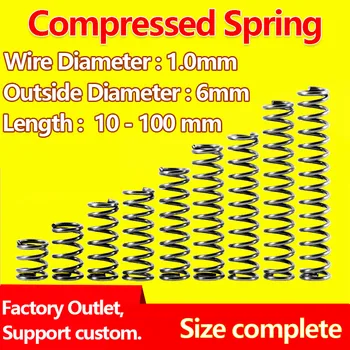 Arcul de presiune Comprimat Spring arc de rapel Release Spring arc Reglabil Sârmă cu Diametrul de 1,0 mm, Diametru Exterior 6mm