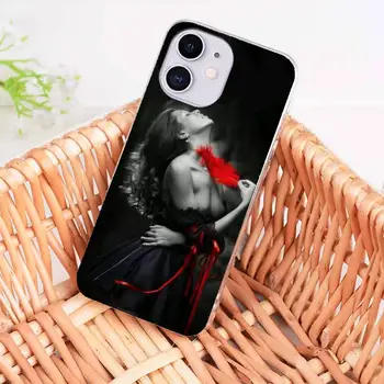 Sexy Fată în Roșu În Cazul în care Telefonul Coque Fundas Pentru Iphone 11 12 PRO MAX X XS XR 5S 6S 7 8 PLUS SE 2020