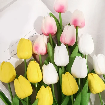Lalele Flori Artificiale Real Atinge Tulipe Flori Flori False Pentru Petrecerea De Nunta De Decorare Flori De Crăciun Acasă Decor Gradina