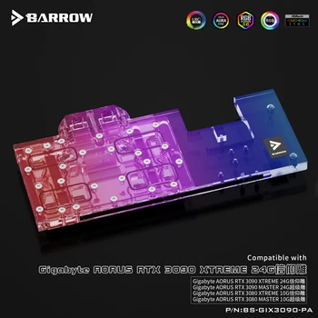 Barrow LRC2.0 acoperire completă GPU Apă, Bloc pentru Gigabyte AORUS 3090 Aurora BS-GIX3090-PA,GPU cooler