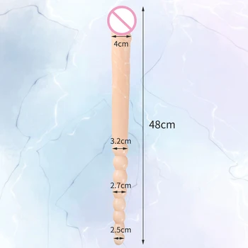 48cm Super Mult Anal Plug Simulare Penis Anal Margele Vibrator G-Spot Vaginale Stimulator de Prostata pentru Masaj Butt Plug Produse pentru Adulți