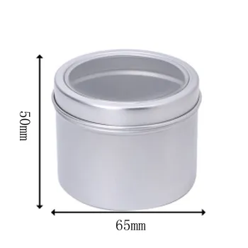 Bucătărie Organizator Și Container de Depozitare 180 ml de Aluminiu Gol Cosmetice Oală Borcan Tin Recipient Cutie de Argint cu Șurub Capac Ambarcațiuni