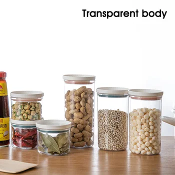 250/350/550/700 Inel Sigilat Sticle de Bucătărie Cutie de Depozitare Transparente Alimentare a Colectorului Păstra Proaspăt Nou Container Clar
