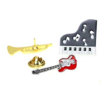 Noua Creatie Tendință Aliaj de Zinc Chitara Insignia Spot Personalizat Picurare Ulei Retro Vioară și Pian Instrument de brosa