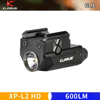 Klarus GL1 Micro Pistol de Lumină CREE XP-L2 HD 600LM Lanterna Reincarcabila cu Acumulator pentru MIL-STD-1913 sau Glock șine
