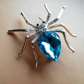 Femei De Moda De Păianjen Formă Stras Incrustate Broșă Pin Rochie Eșarfă Decor Cadou