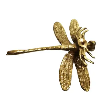 Cupru pur Libelula Mânere de Aur Sertar Dulap Ușă Trage de Manere manere pentru mobilier de bucatarie accesorii tobogane
