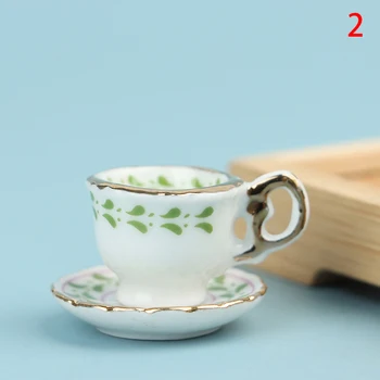 2 buc Bucatarie Accesorii Papusa casă de Păpuși în Miniatură Ceașcă de Cafea Pentru Bucătărie Cameră Băutură Alimente de Origine Tacamuri Decoruri