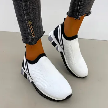 2021 Moda Pantofi de Călătorie Femei Rotund Toe Slide Plasă de Pantofi de Sport de sex Feminin Respirabil Doamnelor Rularea Pantofi Plat