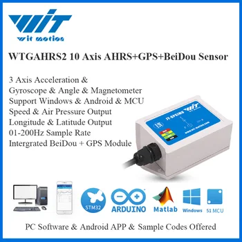 WitMotion WTGAHRS2 10-Axa GPS de Navigație Beidou Poziția Viteza Tracker Accelerometru + Giroscop + Unghi + Magnetometru + Barometru