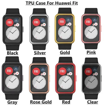 TPU Moale husa de Protectie Pentru Huawei Watch se Potrivesc Caz Plin cu Ecran Protector Shell Bara Placat cu Cazuri se Potrivesc Pentru Huawei Watch