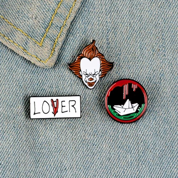 Joker Email Pin Personalizat AMANT RATAT Barca Broșe Tricou Rotund Insigna pentru Sac de Rever Film de Groază de Bijuterii Cadou pentru Friendsc