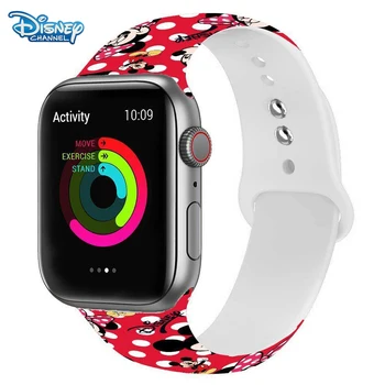 Disney Drăguț Mickey Minnie Curea de Ceas pentru Apple iWatch Band 4 5 6 Silicon Bratara Bratara de Înlocuire pentru iWatch 1 2 3 Curea