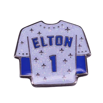 Elton John #1 Email Pin - Los Angeles Dodgers #1 Jersey Insigna Cu Speciale Paiete Detaliu