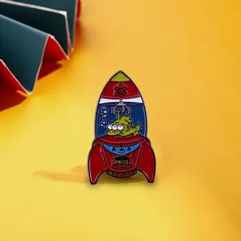 Premiul Submarin Broșă Pin Trei Ochi de Pește Rachete Insigna American animat serial accesorii