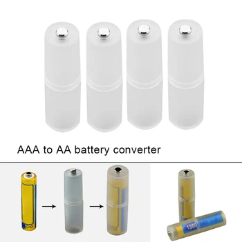 4 Buc AAA la AA Baterie Convertor Adaptor Baterii Titular Clar Plastic Rezistent Caz de Comutare Cutie de Depozitare Organizator