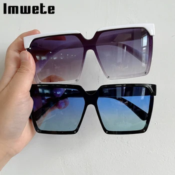 Imwete Trendy Supradimensionat ochelari de Soare Femei Bărbați Epocă Pătrat Ochelari de Soare Brand de Lux de Designer în aer liber Ochelari de protectie UV400 Colorate
