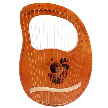 19 Șir de Lemn Liră Harpă Siruri de caractere de Metal din lemn de Mahon Solid Lira Instrument de Pian cu Tuning Cheie și Șiruri de Schimb