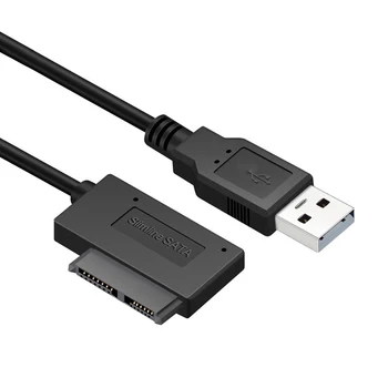 Adaptor SATA USB Notebook Optical Drive Linie SATA La USB Cablu Adaptor 6 7P SATA La USB Ușor Optic Unitate de Linie Cutie de Transfer