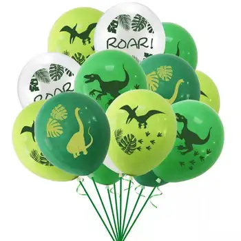 15 buc Tipărite Dinozaur Latex, Baloane, Flori, Leopard, Tigru Vaci Zebra Animal Tema decoratiuni de Partid ziua de nastere Cadouri pentru copii Jucarii
