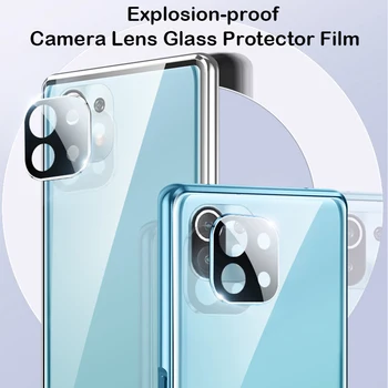 Dublu Magnetic Complet de Sticlă Pentru Xiaomi Mi 11 5G Caz de Aluminiu de Metal Bara Capac Sticla Lentilă aparat de Fotografiat Film Protector