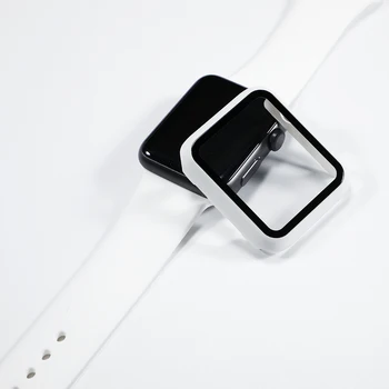 Sticla+Caz +Curea pentru apple watch band 44MM 40MM 42MM 38MM silicon curea Accesorii correa bratara iwatch band 5 4 3 6 SE