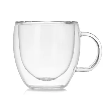 150ML Dublu-strat de Sticlă Ceașcă de Cafea de Înaltă Borosilicată cu Mâna Espresso Cupa de Sticla Cana de Lapte Fierbinte Ceașcă de Sticlărie