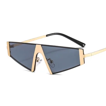 Noua Moda Triunghi ochelari de Soare Femei Bărbați Scut PC-ul de Culoare Lentila Aliaj Cadru Metalic de Lux Brand de Designer Elegante, Ochelari de Soare UV400