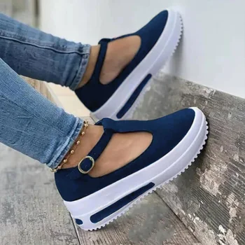 2021 Femei Pantofi De Vara, Sandale Fund Gros Platforma Pantofi Plat Doamnelor Pene Sandale Cu Catarama Curea Casual Femei Încălțăminte
