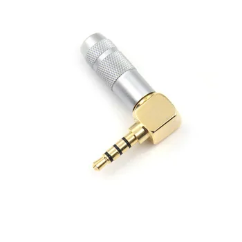 90 de Grade Unghi Drept de sex Masculin Jack Plug 4 Pol Stereo de 3,5 mm Audio Adaptor Convertor 1buc