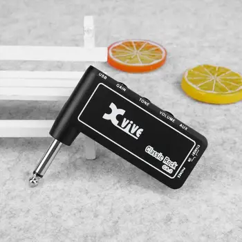 Xvive GA-3 Chitara Electrica, Amplificator Amp Mini Amplificator pentru Căști Built-in Efect de Denaturare Mini Chitara Electrica Plug Amplificator pentru Căști