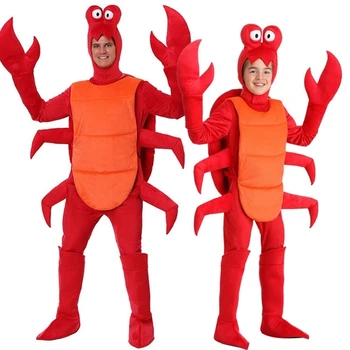 Noi de halloween cosplay crescut-up roșu Crăciun om de homar costum adult party animal crab petrecere petrecere petrecere petrecere petrecere