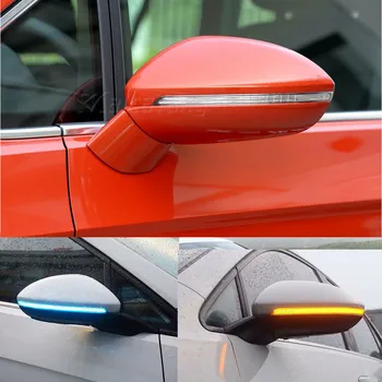 Galben și Albastru Pentru Volkswagen Golf 7 MK7 GTI GTD R Dinamic Semnalizarea LED-uri de Semnalizare Rline Oglindă Lumina pentru VW 2013 2016 2018