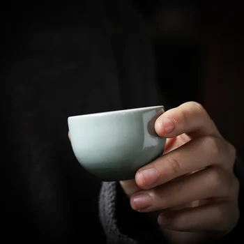 CHANSHOVA 35ml stil Chinezesc Cyan glazura Ceramica ceașcă mică de cafea farfurie set ceașcă de ceai set Ustensile de Baut China Porțelan H424