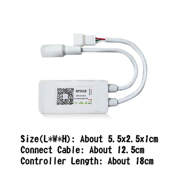 SP501E RGB Controller APP Inteligent de Control WS2812B Telefon WIFI Benzi cu LED-uri Reglabile Secvență de Antrenare 900 Pixles mai Multe Efecte de Culoare