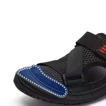 Vară Nouă Bărbați Manual Plasă de Sandale Negre, Sandale de Plaja Casual Sport în aer liber Pantofi Confortabile, Antiderapante, Sandale de Plajă