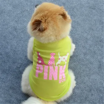 Câine haine de vară câine vestă de companie tricou mici haine de câine Tricou Drăguț Imprimate Tinuta Pentru Câini Animale de companie Bumbac Tricou Pug