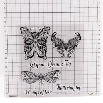 Fluture Animal NOU Limpede Transparent Silicon Timbre Pentru DIY Ștampilă pentru Scrapbooking Album Foto Carte Decorative Face