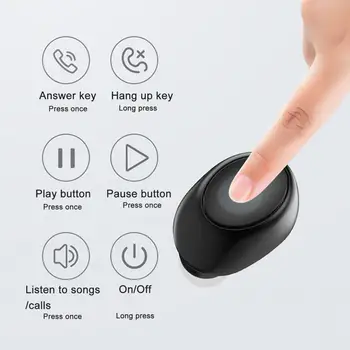 1buc X6 Bluetooth 5.0 Căști Impermeabil Anulare a Zgomotului Mini Masina Sport O Ureche În Ureche Căști fără Fir Dopuri de urechi