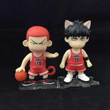 Anime Slam Dunk Sakuragi de Personaje Kaede Rukawa PVC figurina de Colectie Model de păpușă jucărie 9cm 10# 11#（2 buc/set）