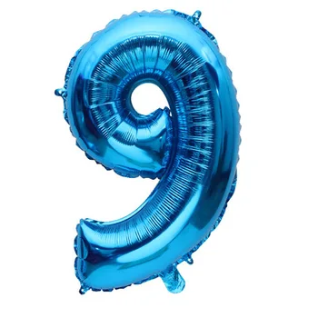 32 inch digital de aluminiu balon balon albastru petrecere de aniversare decorative balon
