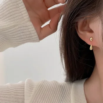 Vintage Două Moduri de A Purta Picătură de Apă de Metal Cercei din Aur Pentru Femei 2021 Nou la Modă Simplu coreean boucle oreille femme Bijuterii