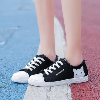 2021 Noi Femei Pantofi Casual Dantela-Up Ca nva Mocasini de Vara Moale Respirabil Pantofi Student Fată Ușor Doamnelor Adidasi