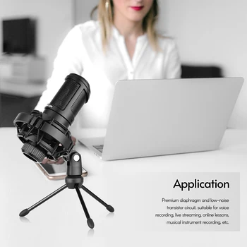 TAKSTAR PC-K320 Side-adresa Microfon cu Fir Condensator Microfon Cardioid Model Pickup pentru Difuzarea de Voce de Înregistrare